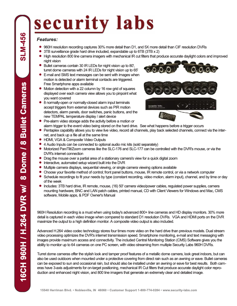 Page n°1 - Manuel utilisateur Security Labs SLM-456