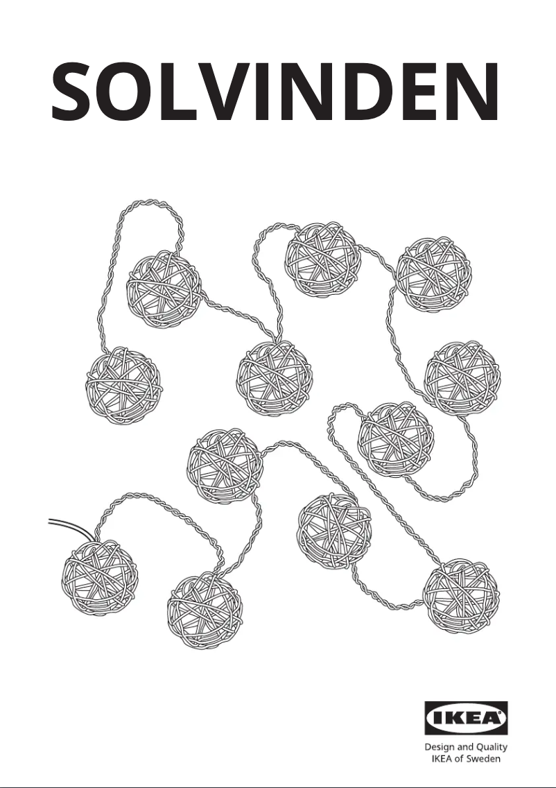 Page 1 de la notice Manuel utilisateur Ikea SOLVINDEN 105.705.99