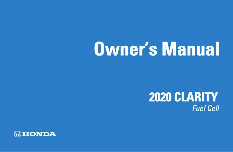Página 1 del manual Manual de usuario Honda Clarity Fuel Cell (2020)