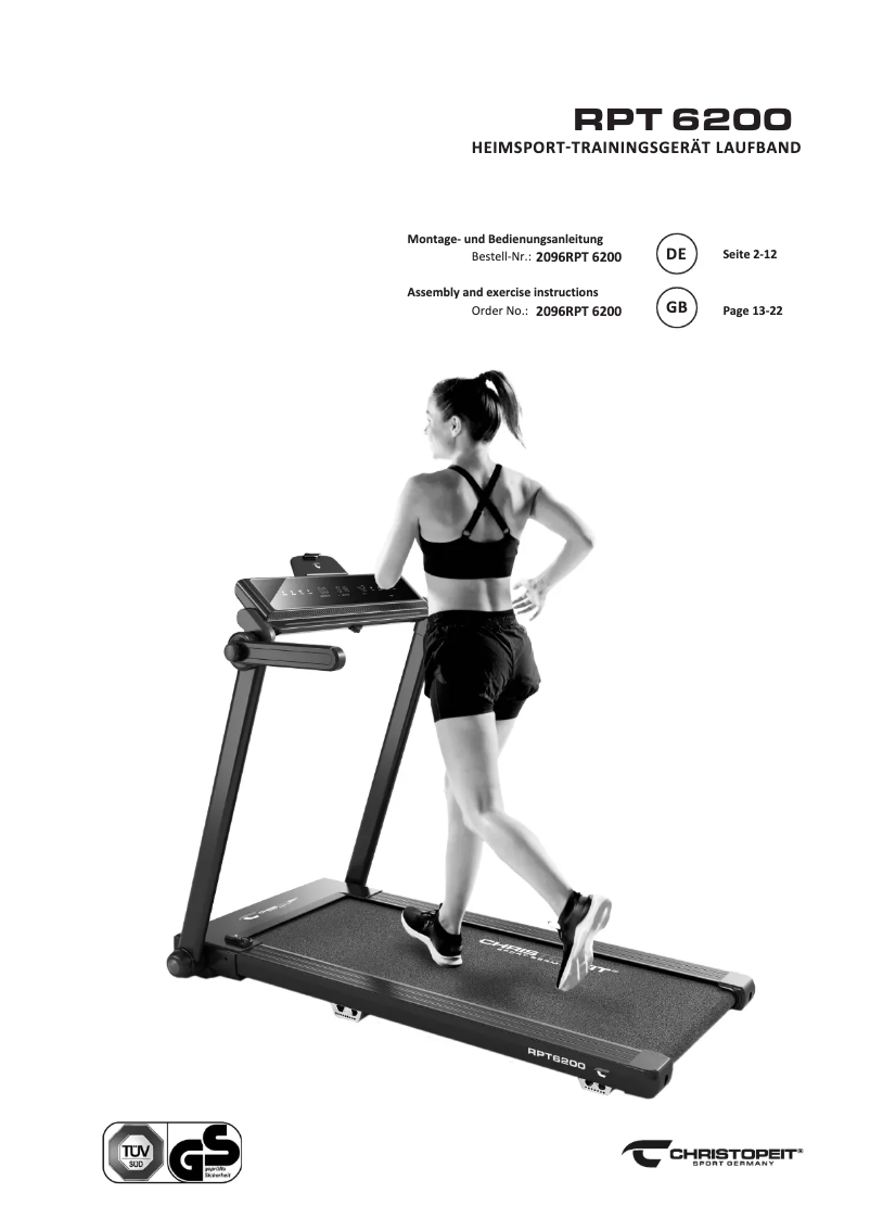 Page 1 de la notice Manuel utilisateur Christopeit RPT 6200