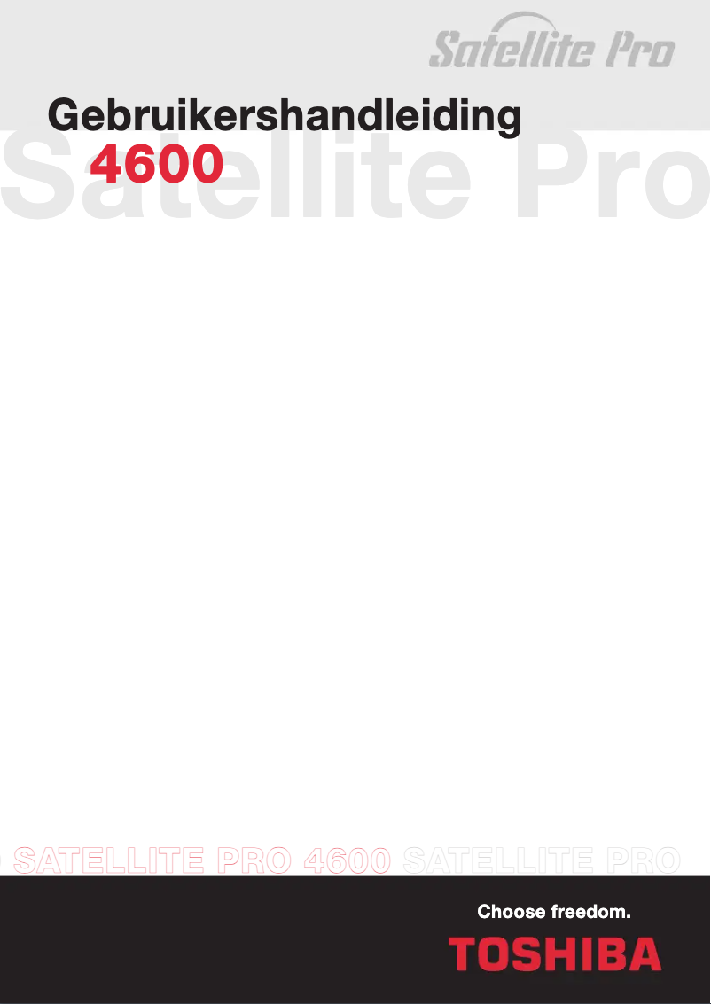 Page 1 de la notice Manuel utilisateur Toshiba Satellite Pro 4600