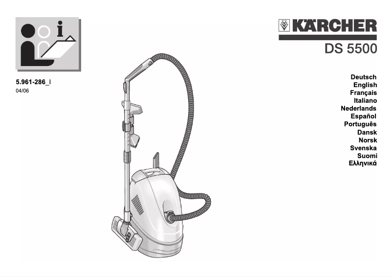 Page n°1 - Manuel utilisateur Kärcher DS 5500