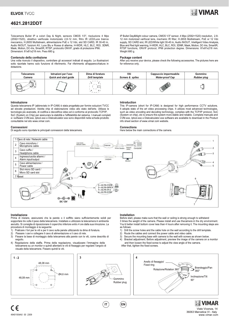 Image de la première page du manuel de l'appareil ELVOX 4621.2812DDT
