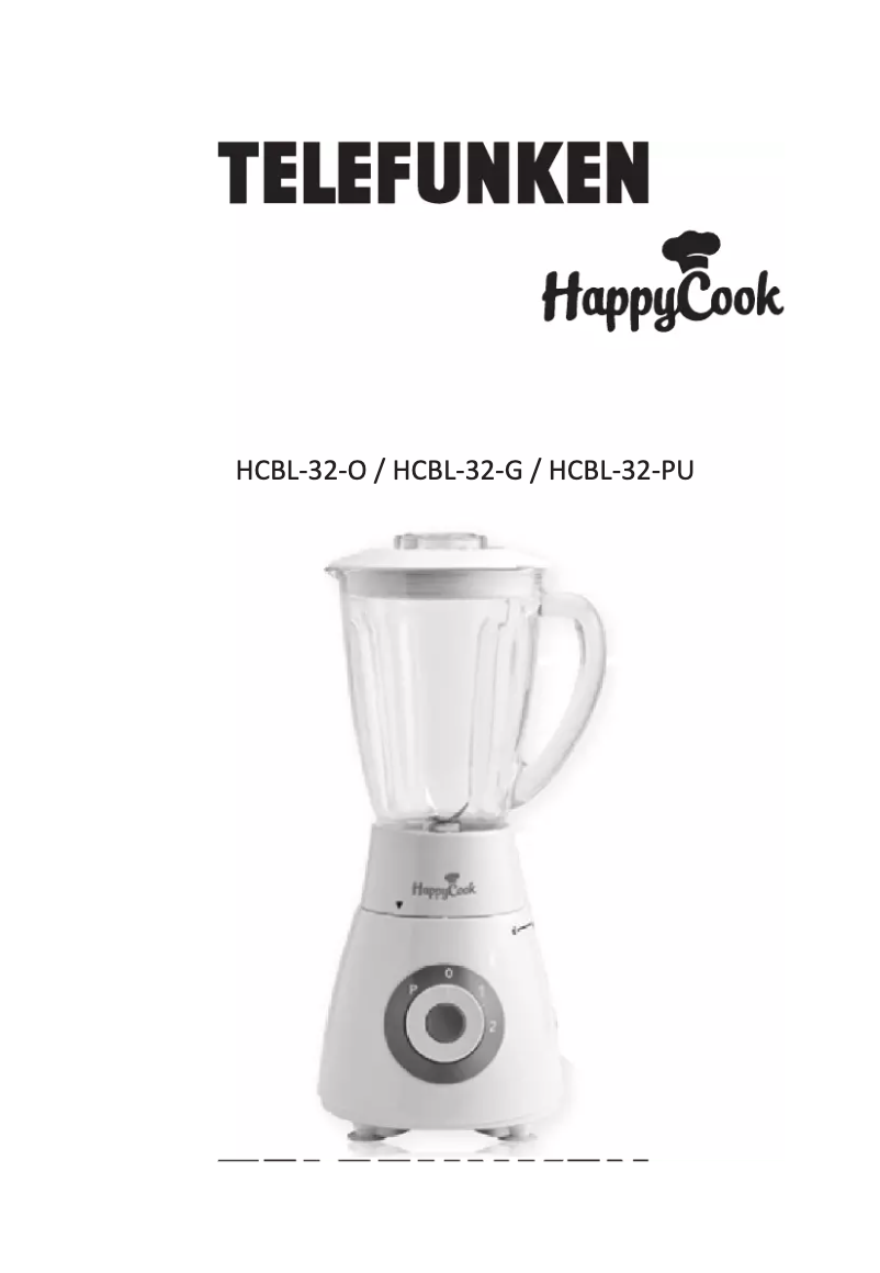 Page 1 de la notice Manuel utilisateur Telefunken HappyCook HCBL-32-O