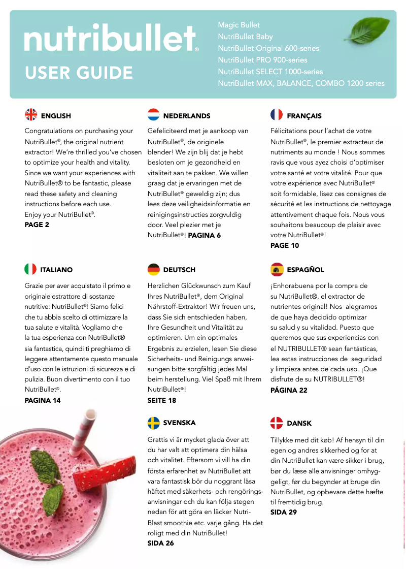 Image de la première page du manuel de l'appareil PRO