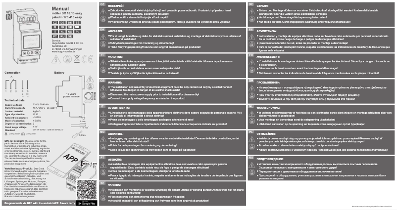 Page 1 de la notice Manuel utilisateur Müller SC 18.13 easy