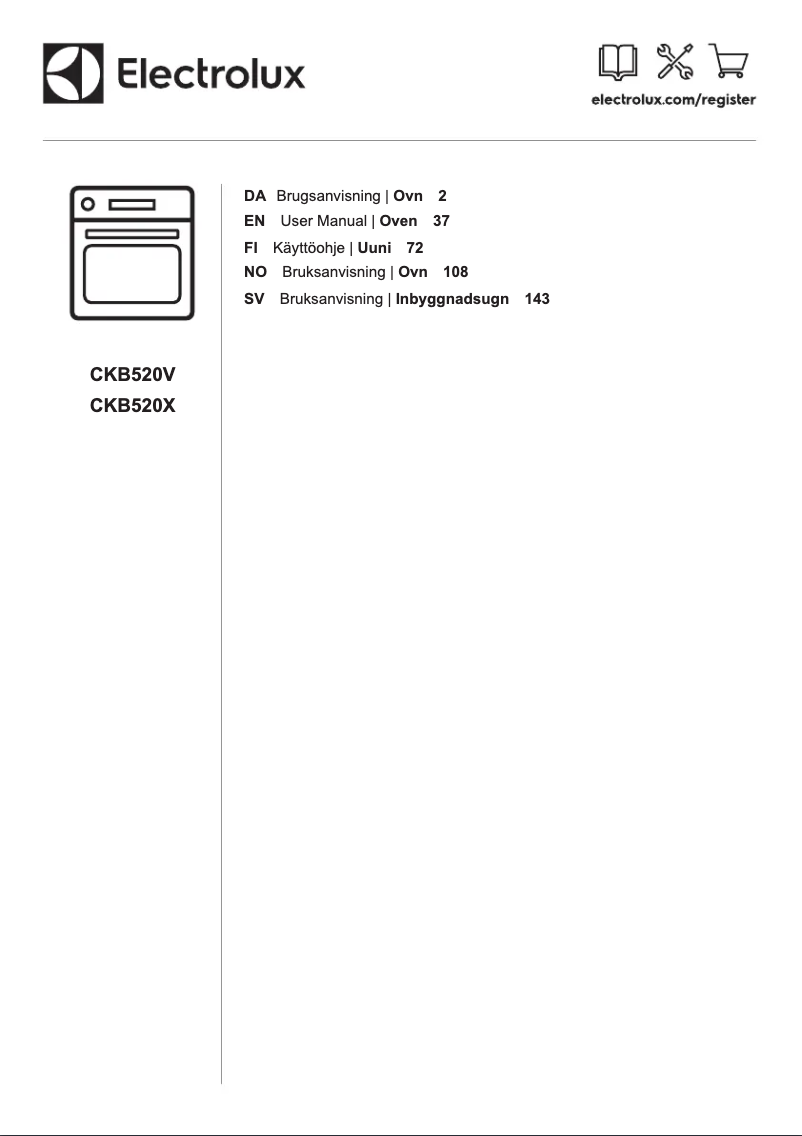 Page n°1 - Manuel utilisateur Electrolux CKB520X