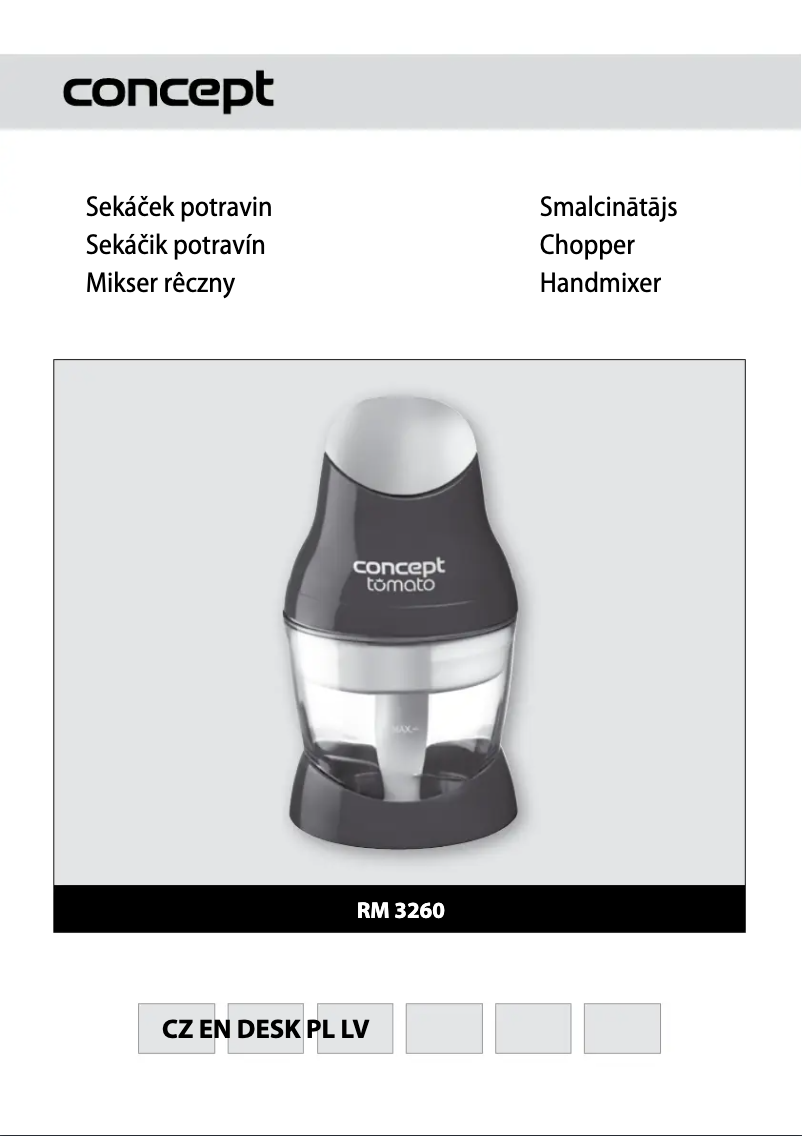 Image de la première page du manuel de l'appareil RM-3260