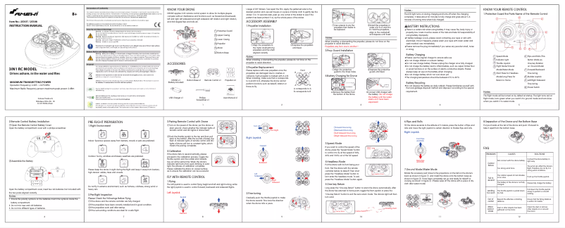 Page 1 de la notice Manuel utilisateur Amewi Trix 25307