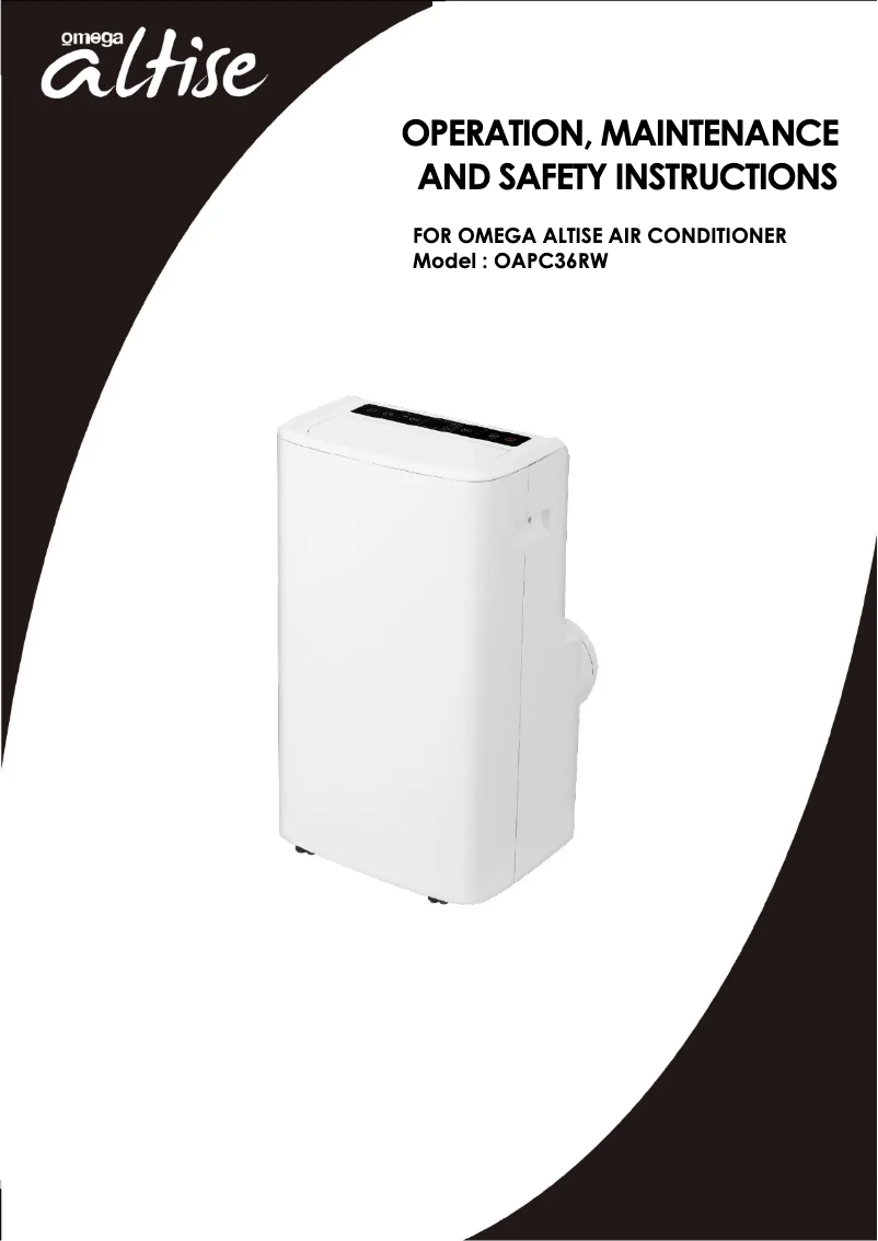 Page n°1 - Manuel utilisateur Omega Altise OAPC36RW