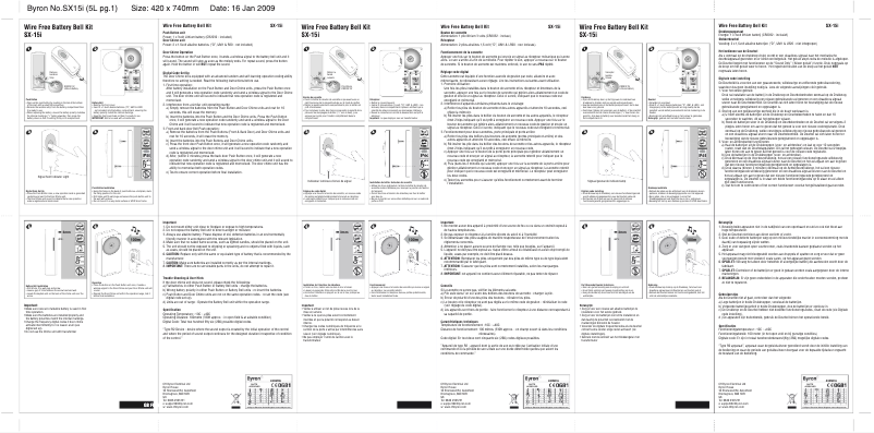 Page 1 de la notice Manuel utilisateur Byron SX15i