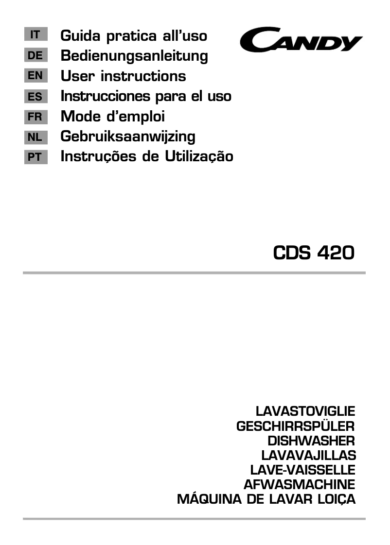 Image de la première page du manuel de l'appareil CDS 420N-S