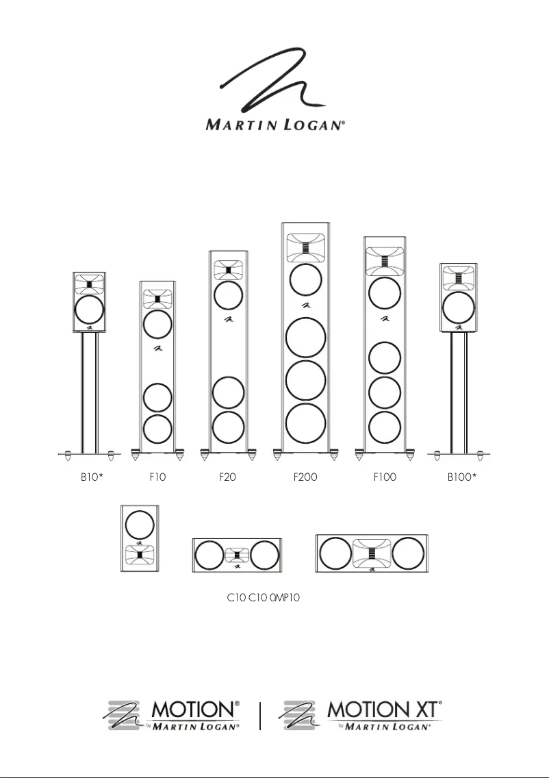 Page 1 de la notice Manuel utilisateur Martin Logan Motion XT F100