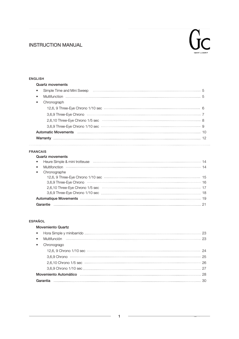 Page n°1 - Manuel utilisateur Gc X76002G2S Sport Class XXL