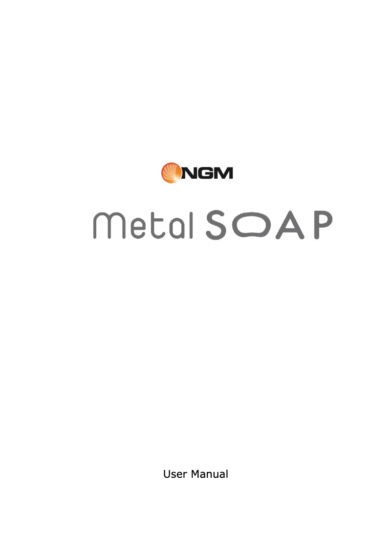 Page 1 de la notice Manuel utilisateur NGM-Mobile Metal Soap