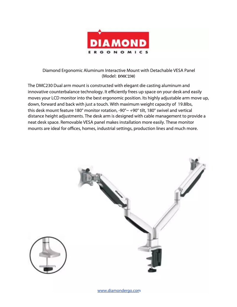 Page 1 of the manual User Manual Diamond DMC230