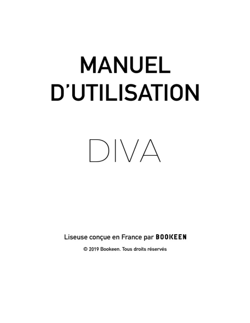 Page 1 de la notice Manuel utilisateur Bookeen Diva