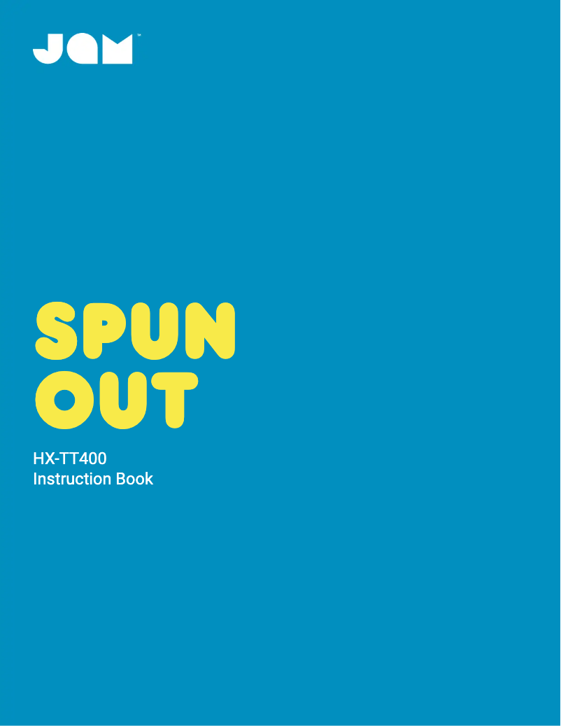Image de la première page du manuel de l'appareil Spun Out HX-TT400