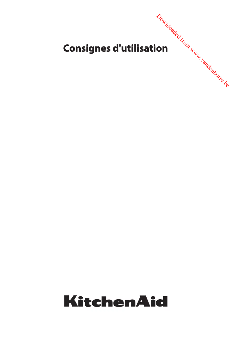 Page n°1 - Manuel utilisateur KitchenAid KCFME 60150