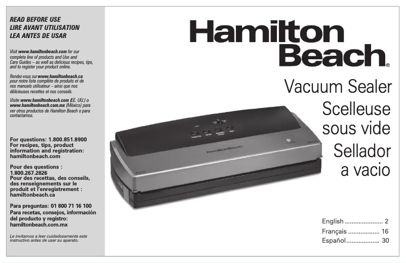 Imagen de la primera página del manual del dispositivo NutriFresh 78214