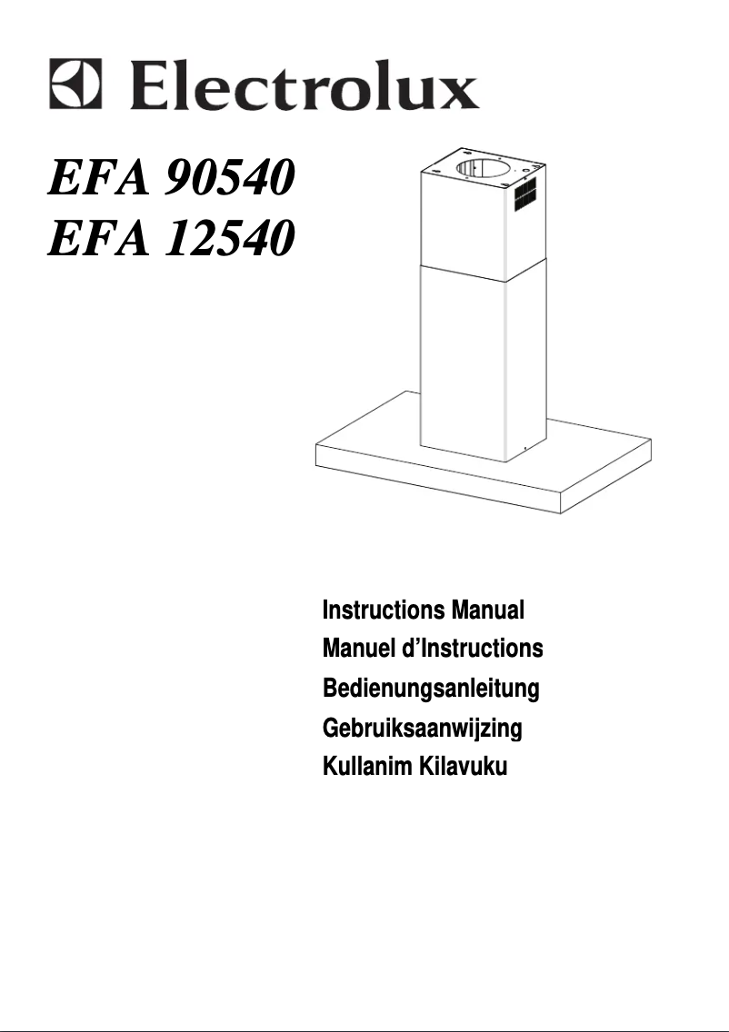 Page n°1 - Manuel utilisateur Electrolux EFA90540