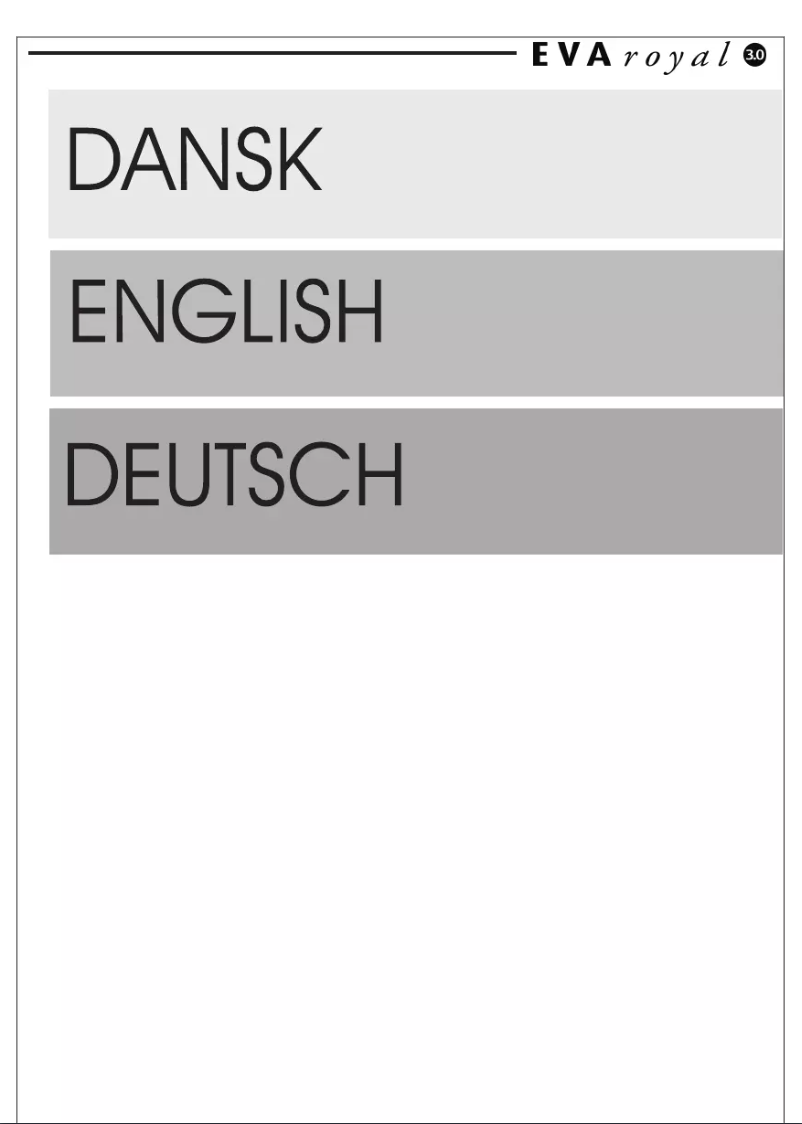 Image de la première page du manuel de l'appareil EVA Royal 3.0