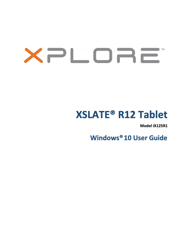 Page 1 de la notice Manuel utilisateur Zebra Xslate R12