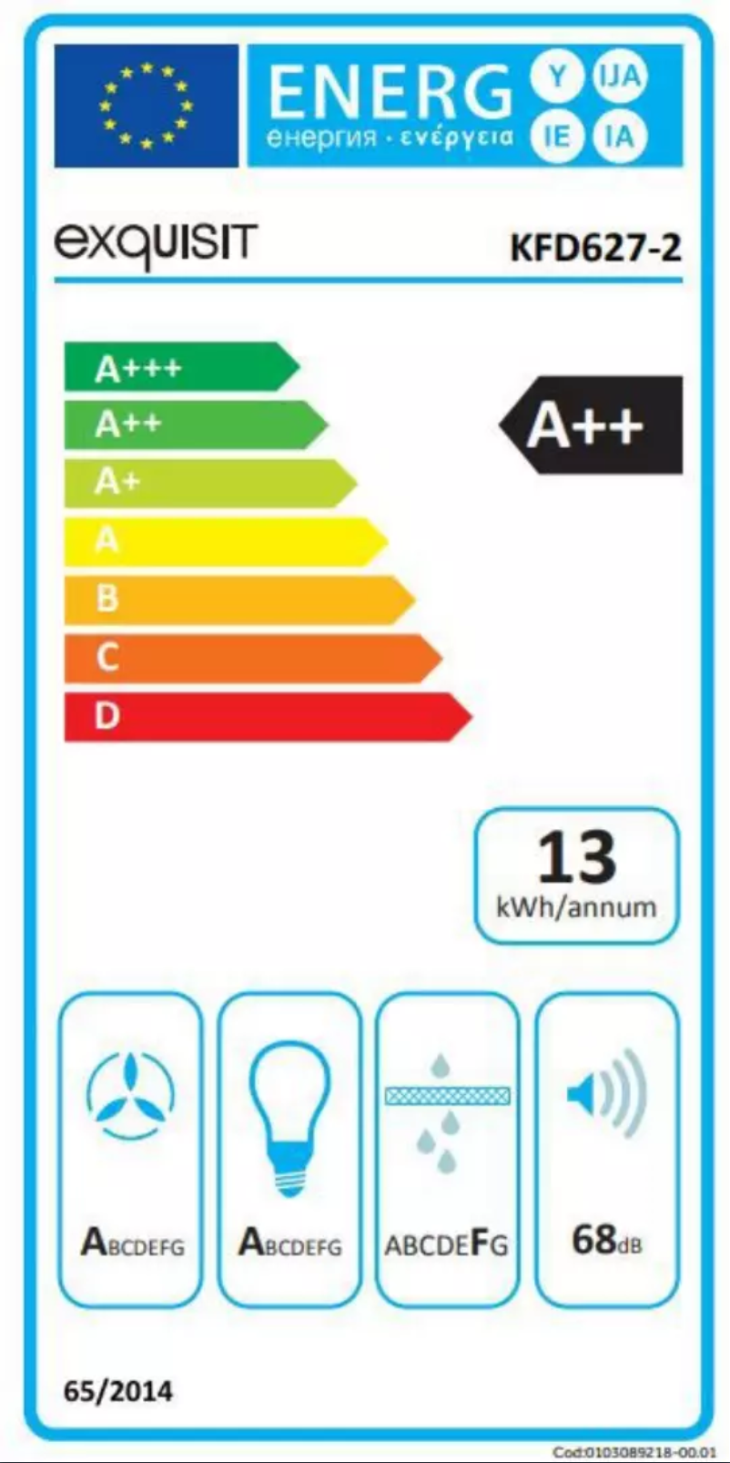 Page 1 de la notice Manuel utilisateur Exquisit KFD627-2
