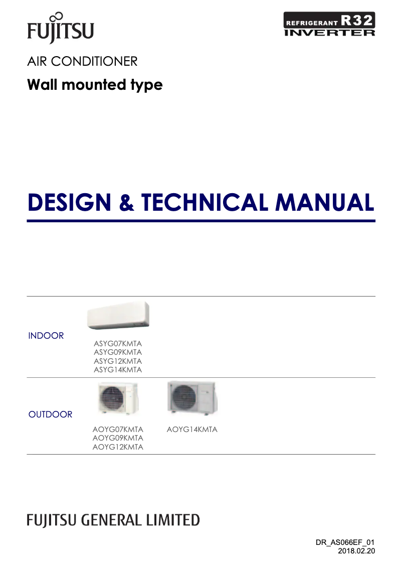 Page 1 of the manual User Manual Fujitsu ASYG07KMTA