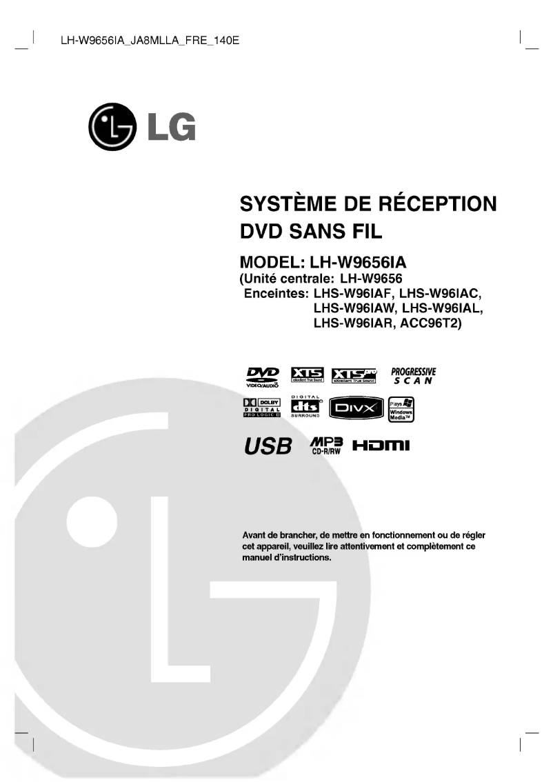 Página 1 del manual Manual de usuario LG LH-W9656IA