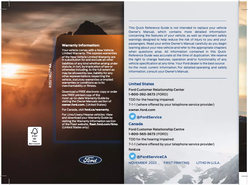 Image de la première page du manuel de l'appareil Bronco (2024)