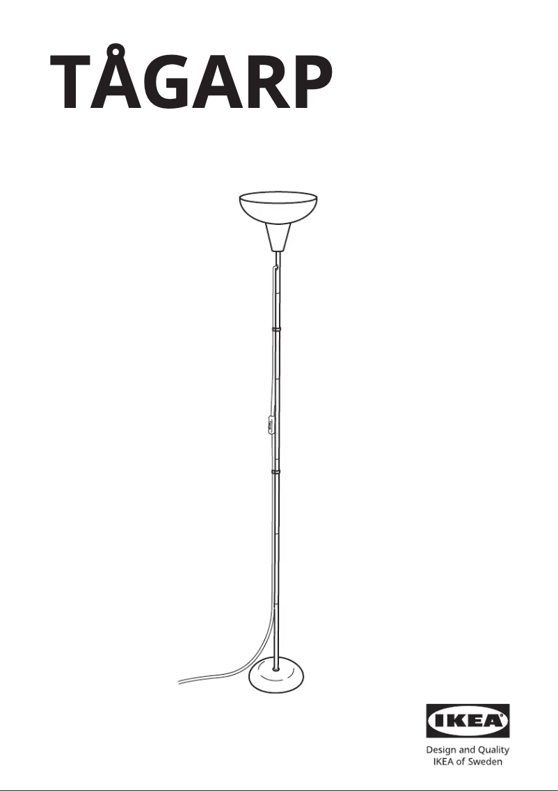 Image de la première page du manuel de l'appareil TÅGARP 905.431.73