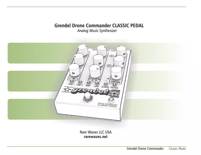 Image de la première page du manuel de l'appareil Drone Commander Classic Pedal
