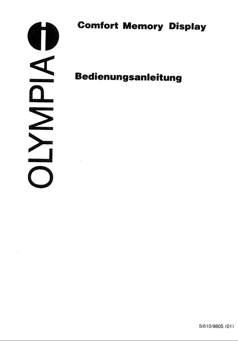 Page 1 de la notice Manuel utilisateur Olympia Comfort MD