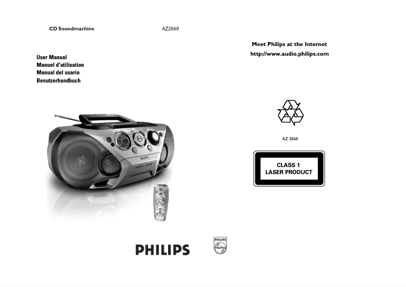 Page n°1 - Manuel utilisateur Philips Soundmachine AZ2060