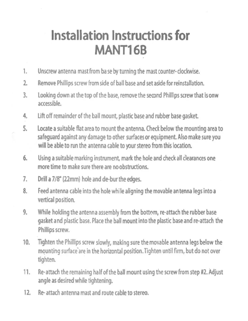 Page 1 de la notice Manuel utilisateur Dual MANT16B