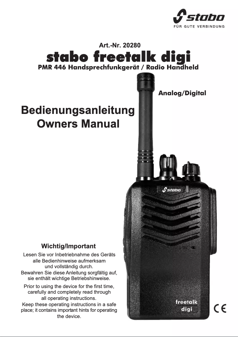 Página 1 del manual Manual de usuario Stabo Freetalk digi