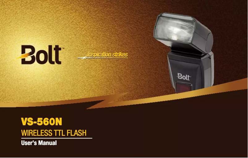 Page 1 de la notice Manuel utilisateur Bolt VS-560