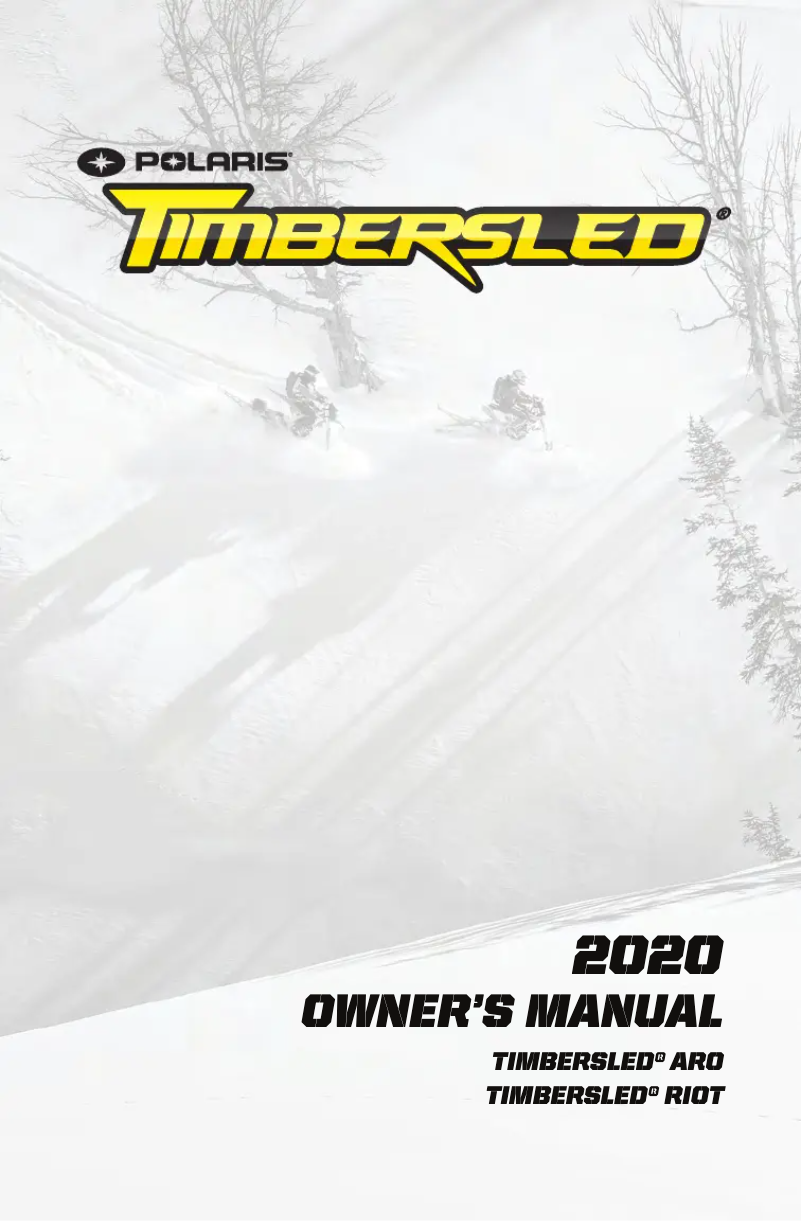 Page n°1 - Manuel utilisateur Timbersled RIOT 120 LE (2020)