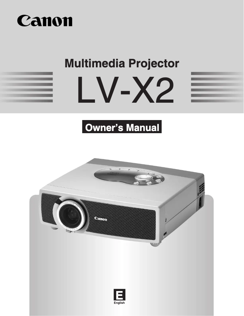 Image de la première page du manuel de l'appareil LV-X2