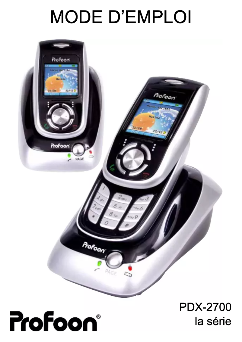 Imagen de la primera página del manual del dispositivo PDX-2700