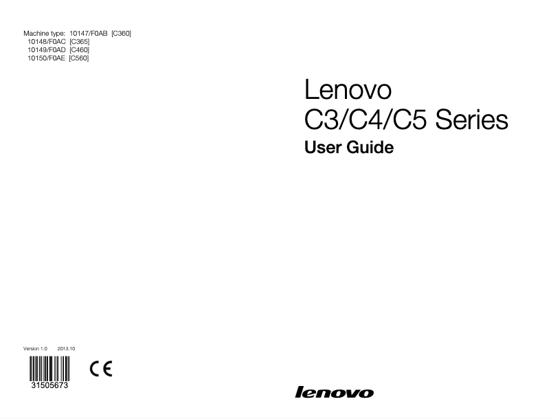 Página 1 del manual Manual de usuario Lenovo IdeaCentre C560