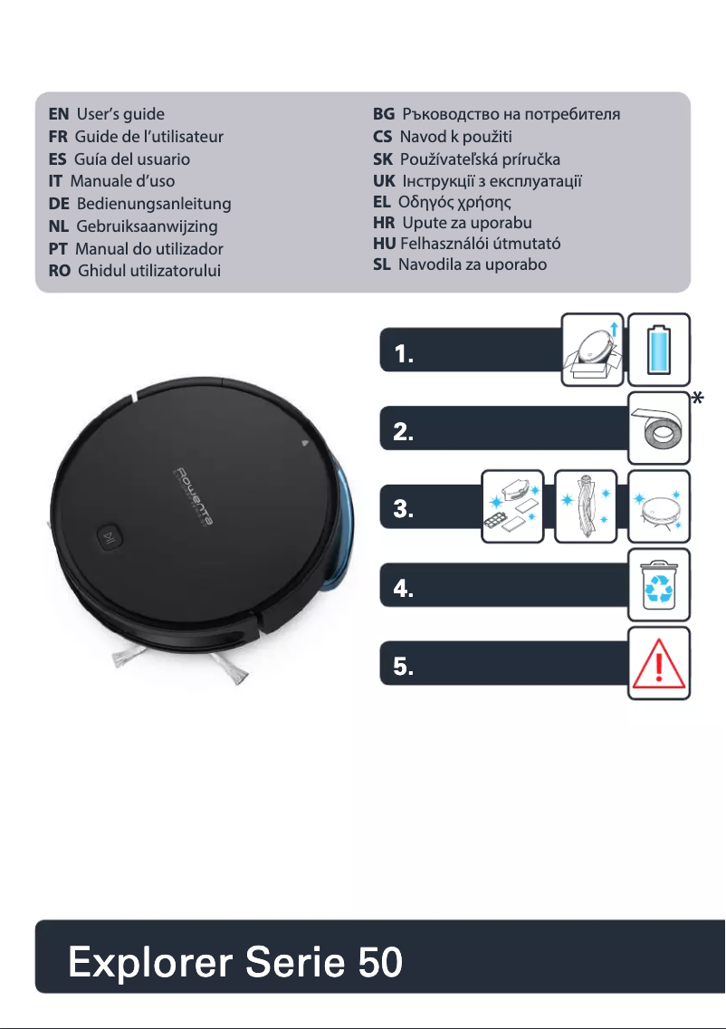 Image de la première page du manuel de l'appareil X-plorer Serie 50 RR7375
