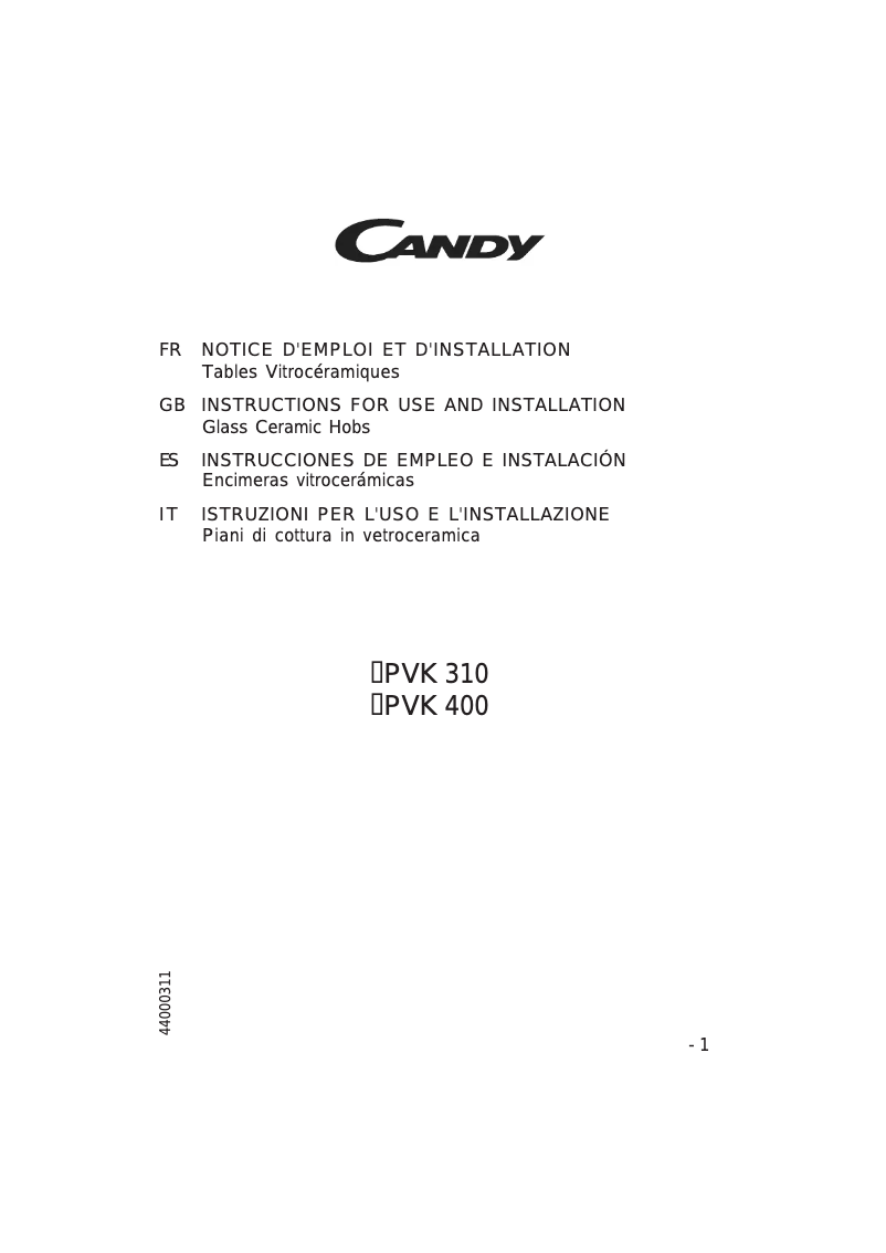 Image de la première page du manuel de l'appareil PVK 640 X