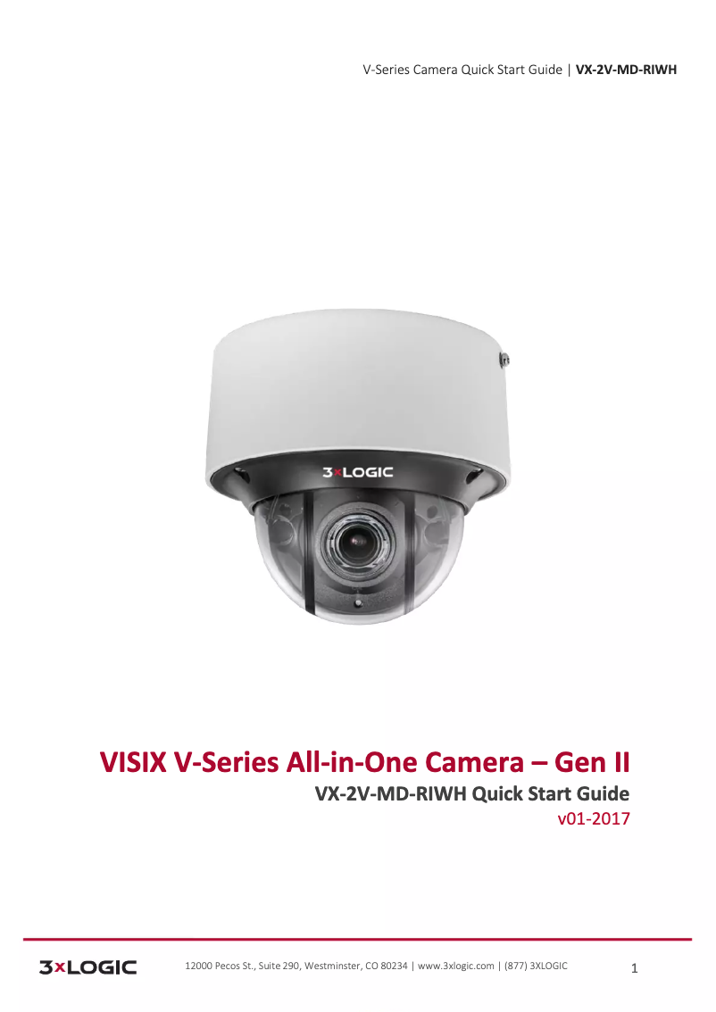 Image de la première page du manuel de l'appareil VX-2V-MD-RIWH