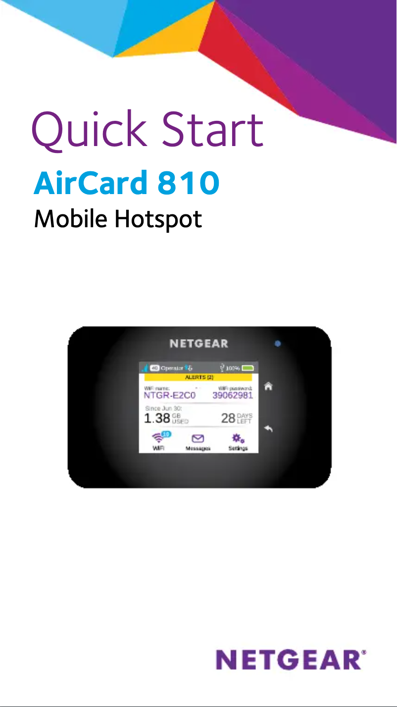 Page 1 de la notice Manuel utilisateur Netgear AirCard 810S