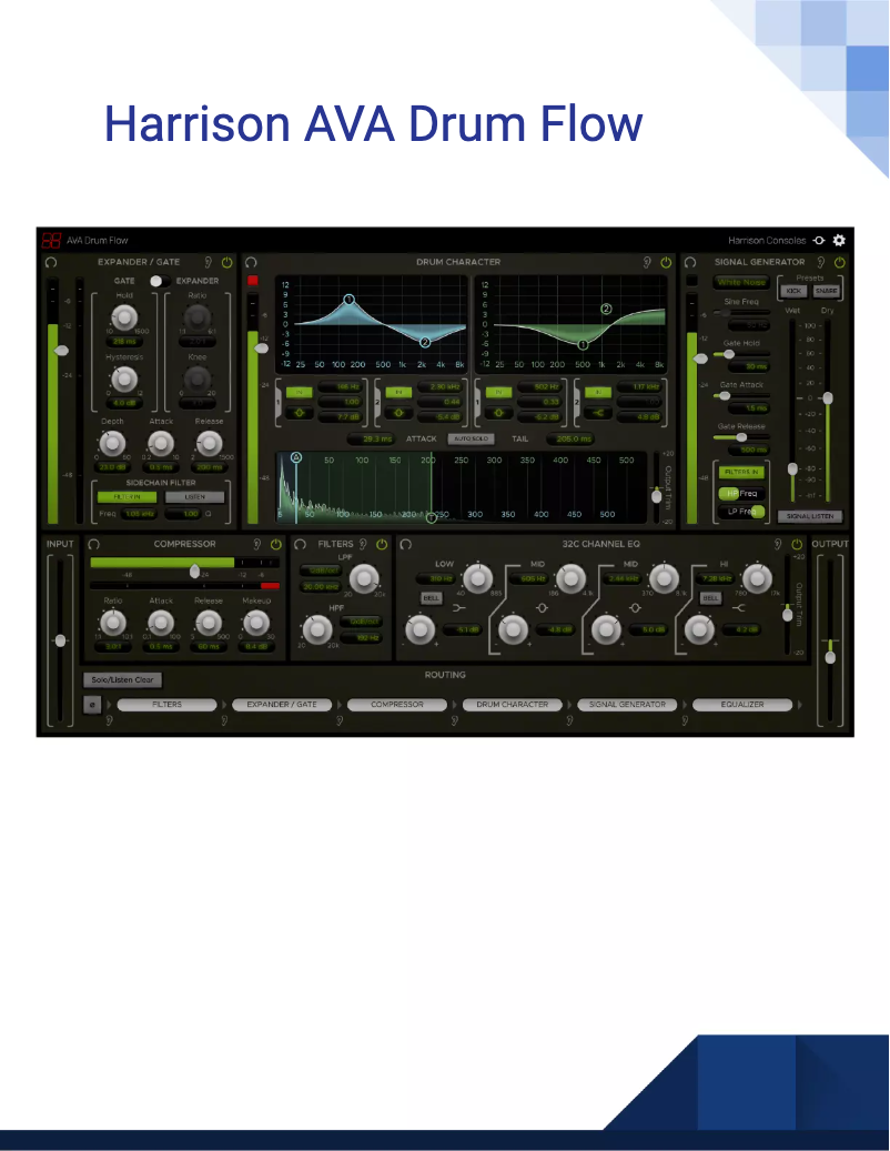 Page n°1 - Manuel utilisateur Harrison AVA Drum Flow