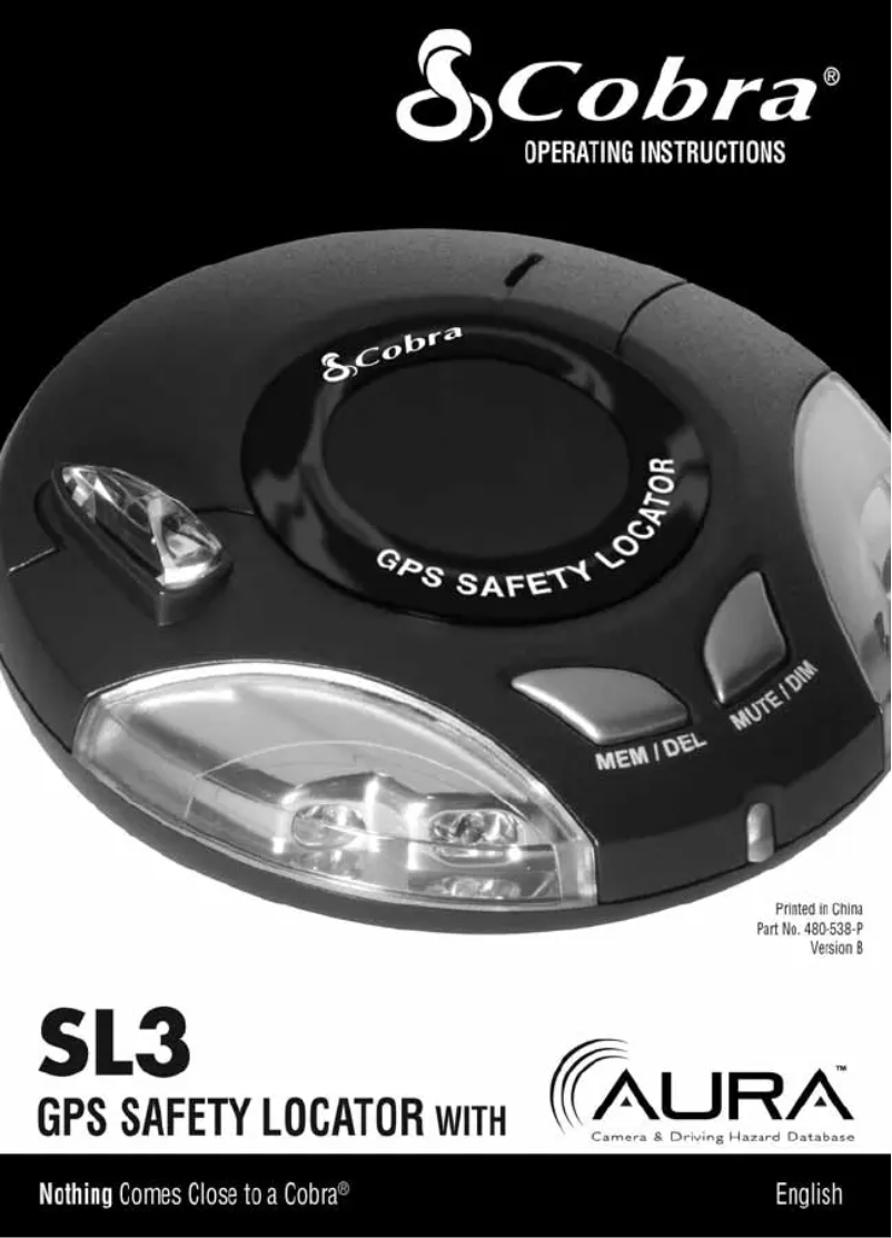 Página 1 del manual Manual de usuario Cobra SL3