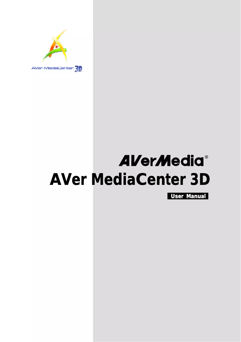 Page 1 de la notice Manuel utilisateur AVerMedia H837