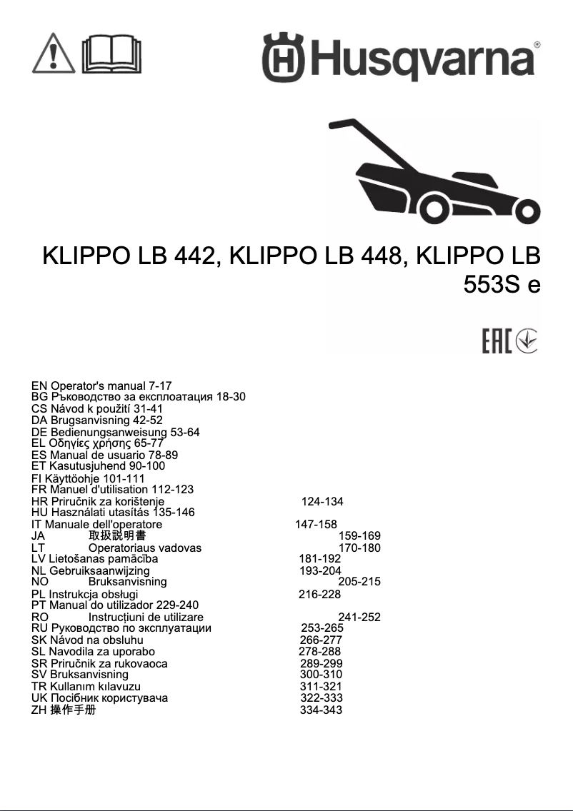 Image de la première page du manuel de l'appareil KLIPPO LB 442
